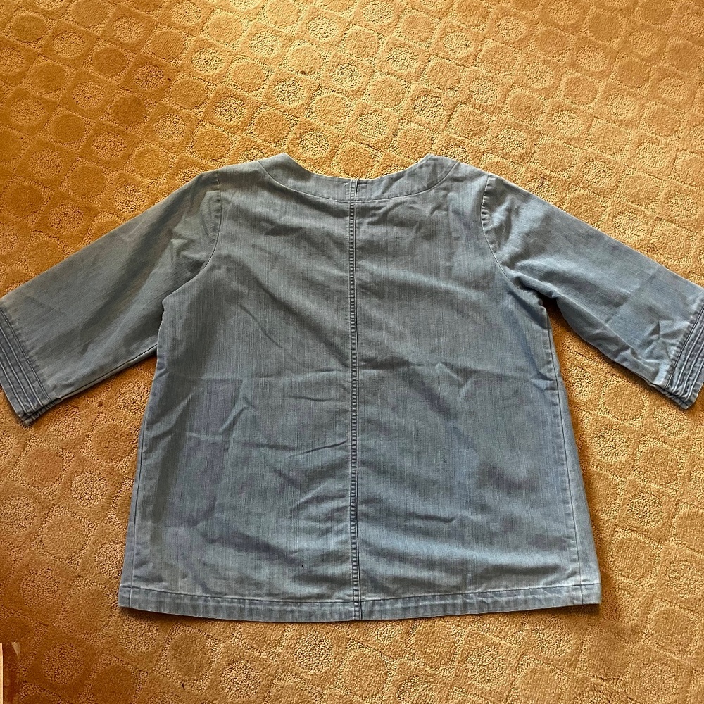 Denim 2/3 sleeve women's top - Picture 3 of 6